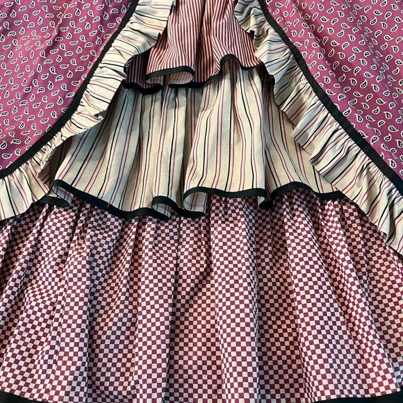 NOAH’S FLOOD DALLAS, TEXAS VINTAGE PAISELY, RUFFLED COOKS’S APRON SKIRT SIZE 5/6 - Picture 3 of 9